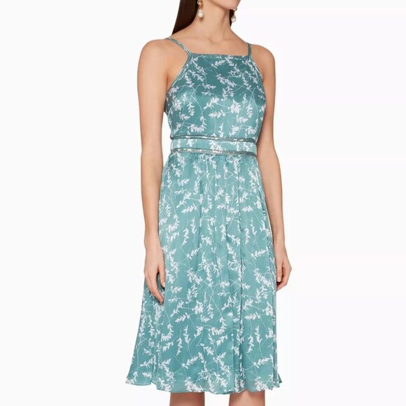 CLUB MONACO Josefienahh Floral Print Georgette Silk Dres Size 10 - Picture 1 of 12